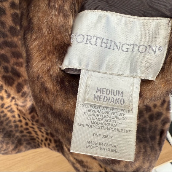 Vintage Worthington Faux Fur leopard print Coat - Picture 4 of 6